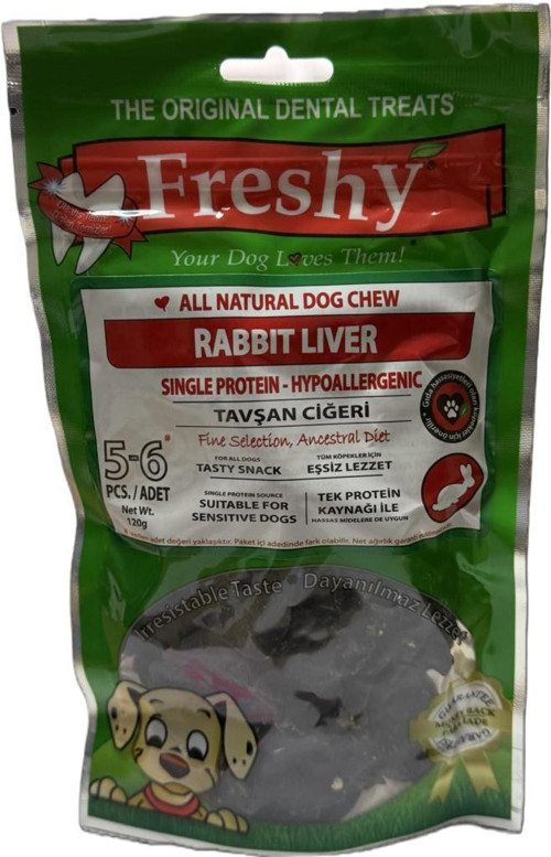 Natural Dental Tavşan Ciğeri Köpek Ödülü 120 Gr