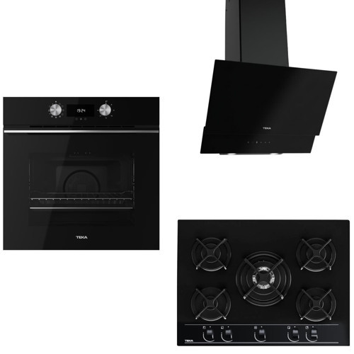 Ankastre Set Siyah ( HLB 8400 BK HydroClean PRO - ATV 60 BK - HF LUX 70 5G )