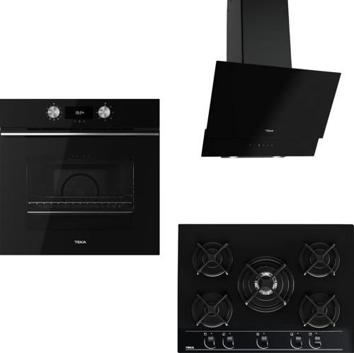 Ankastre Set Siyah ( HLB 8400 BK HydroClean PRO - ATV 60 BK - HF LUX 70 5G )