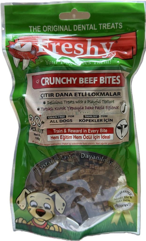 Natural Çıtır Dana Etli Lokmalar Köpek Ödülü 100 Gr