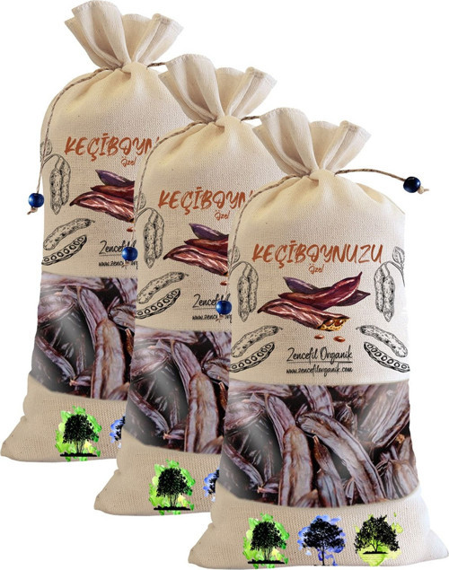 3 Adet Bez Torba Keçiboynuzu 600 Gr. X 3 Ad. Özel Seçme Yeni Mahsül Keçi Boynuzu 1.8 Kg.