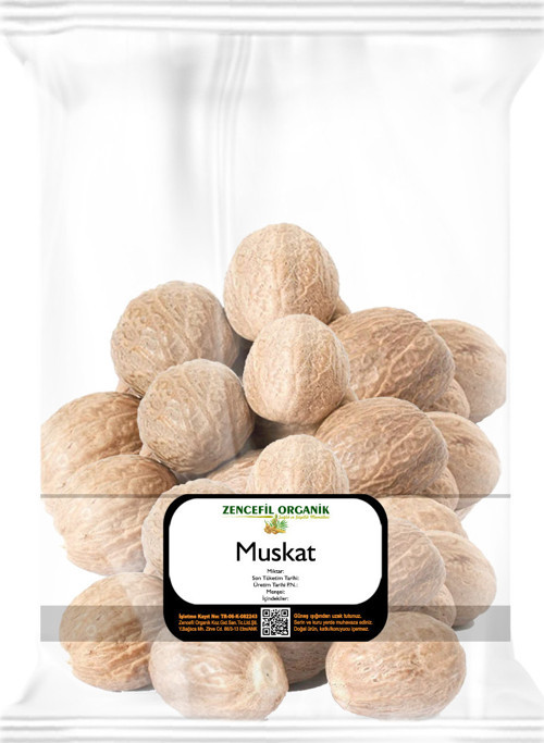 Muskat Tane 500 Gr. Küçük Hindistan Cevizi Hint Cevizi Yel Cevizi Musgat Muscat 0,5 Kg.