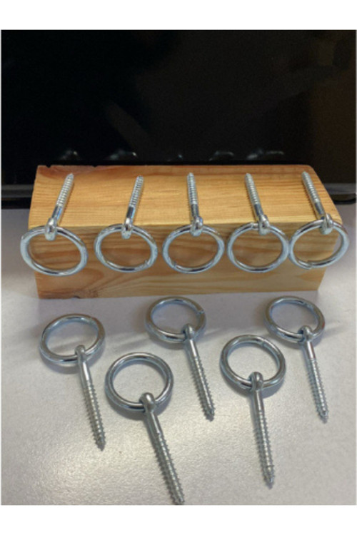 Halkalı Vida No:6 – 10’Lu Set (Metal Kapalı Piton / Askı Halkası)