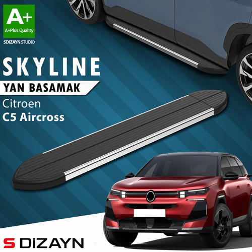 Citroen E-C5 Aircross Elektrikli Skyline Krom Yan Basamak 193 Cm 2024 Üzeri A+ Kalite