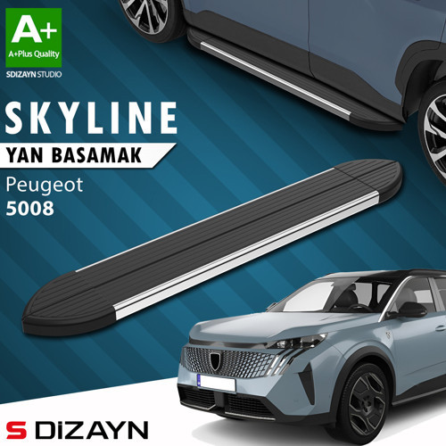 Peugeot 5008 3 Elektrikli Skyline Krom Yan Basamak 203 Cm 2024 Üzeri A+ Kalite