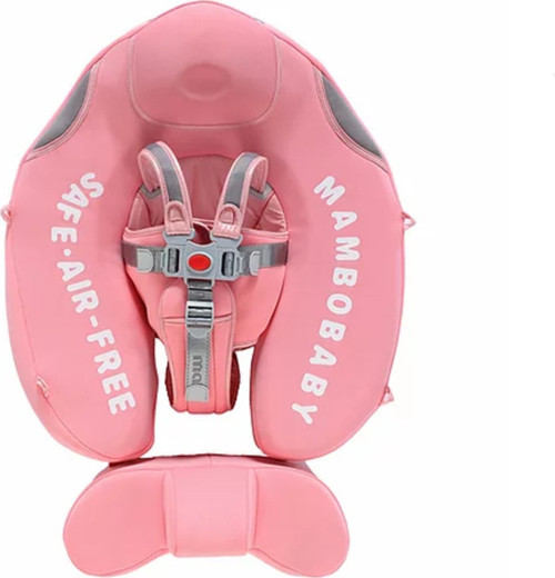 Mambobaby Çocuklar Için Günes Korumalı Upf50 Gölgelikli Emniyet Kilitli Bebek Yüzme Can Simidi Pembe