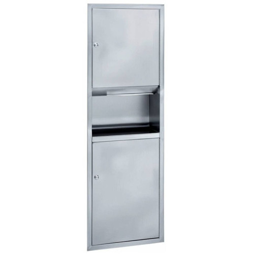 - 304 Kalite Ankastre Kombine Set Kağıtlık+Çöp Kovası - IH-11195
