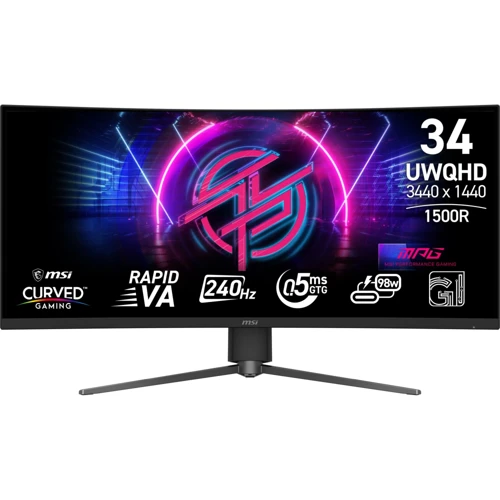 MPG 346CQRF X24 34 3440x1440 UWQHD 240Hz 0.5ms Curve 1500R HDMI DP Type-C HDR 400 Adaptive Sync