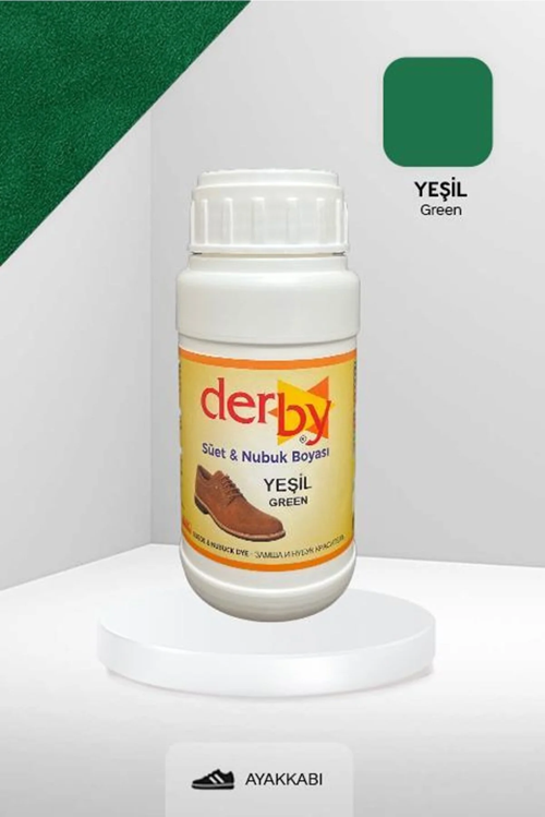 Yeşil Süet Ve Nubuk Deri Boyası 250 ml / Süet Nubuk Ayakkabı Boyası