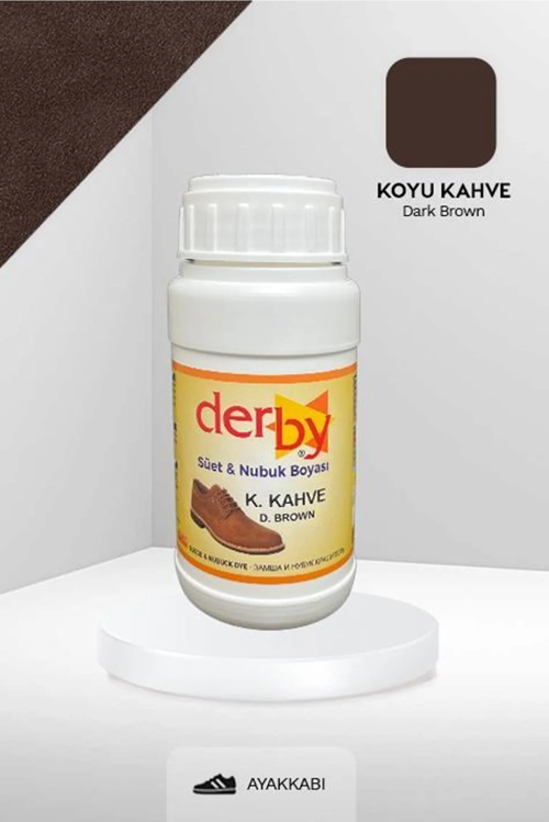 Koyu Kahve Süet Ve Nubuk Deri Boyası 250 ml / Süet Nubuk Ayakkabı Boyası