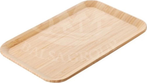 BLS BMB76 Kahverengi Dikdörtgen Bambu Servis Tepsisi 28x17x1,7 cm