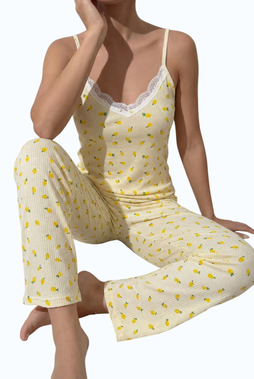 Dantel Detaylı Pegasus Askılı Kadın Pijama Takımı
