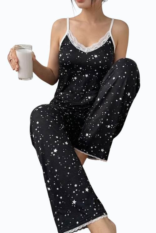 Dantel Detaylı Pegasus Askılı Kadın Pijama Takımı
