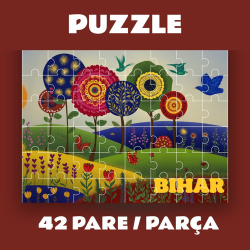 Pazil Bi Kurdî Bihar İlkbahar - Kürtçe Puzzle Yapboz (42 Pare/Parça - A4)