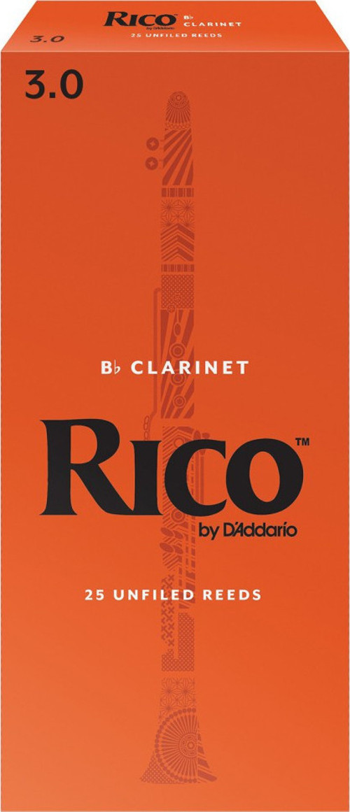 RCA2530 Rico Bb Klarnet Kamışı No: 3.0 (Orta Seviye/Eğitim) - 25'li Paket | Eğitim Kurumları İçin Ekonomik Kut