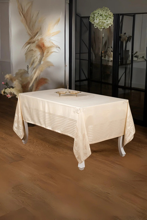 Lida Lüx Jakar Bambu Kumaş Pudra Masa Örtüsü 160x220 Cm 1077