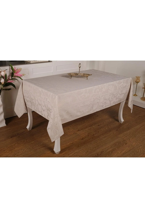 Ipek Lüx Jakar Polycotton Kumaş Taş Masa Örtüsü 160x220 Cm 1076