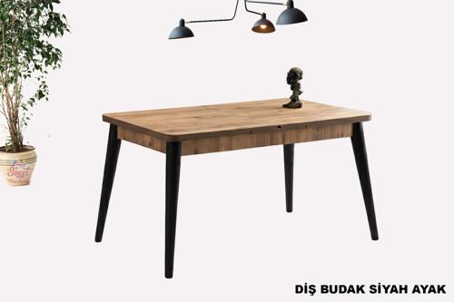 Kelebek Açılır Mdf Masa Mutfak,Salon,Yemek Odası Masası 70x120 cm Diş Budak