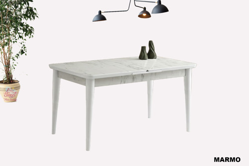 Kelebek Açılır Mdf Masa Mutfak,Salon,Yemek Odası Masası 70x120 cm Marmo