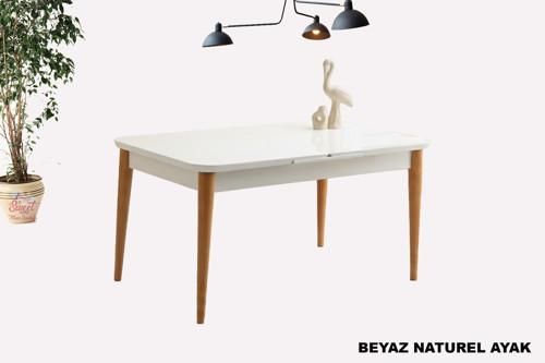Kelebek Açılır Mdf Masa Mutfak,Salon,Yemek Odası Masası 70x120 cm Naturel
