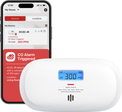 Karbonmonoksit Dedektörü Xc0C-İr, Wi-Fi Özellikli, Lcd Ekranlı Co Alarmı