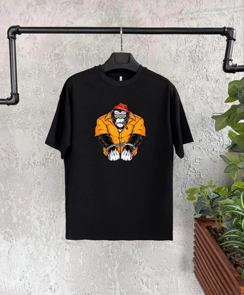 Baskılı T-Shirt - Siyah