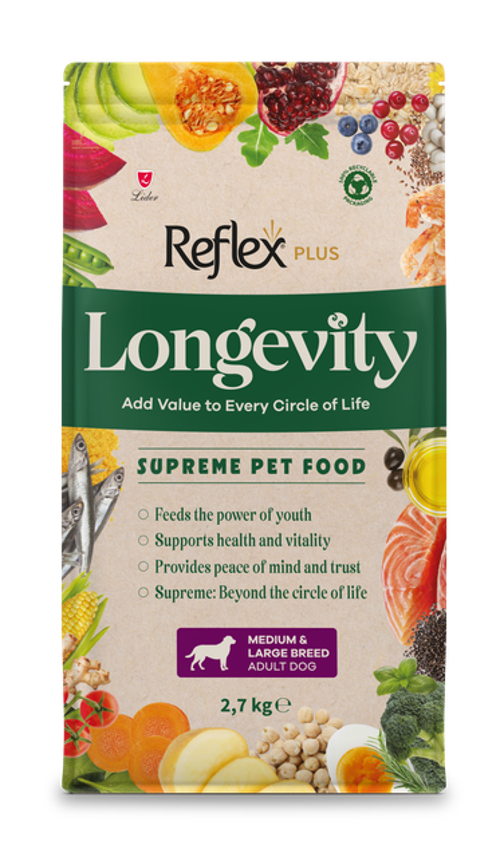 Plus Longevity Orta Ve Büyük Irk Yetişkin Köpek Maması 2700g