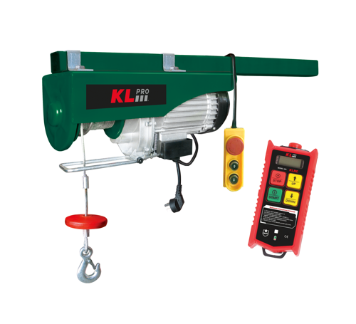 KLV400-RC 1300Watt 400/800Kg Uzaktan Kumandalı Elektrikli Halatlı Vinç
