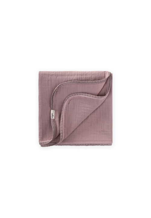 Dantel İşlemeli Tekkat Müslin Battaniye 100X100 cm +/- 3 cm Bakır