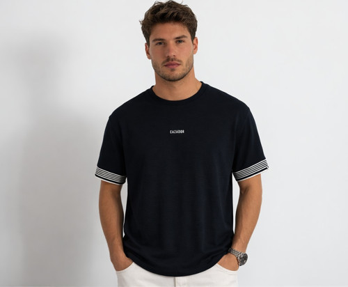 Erkek T-shirt Dokuma Kısa Kol 44710 Laciver