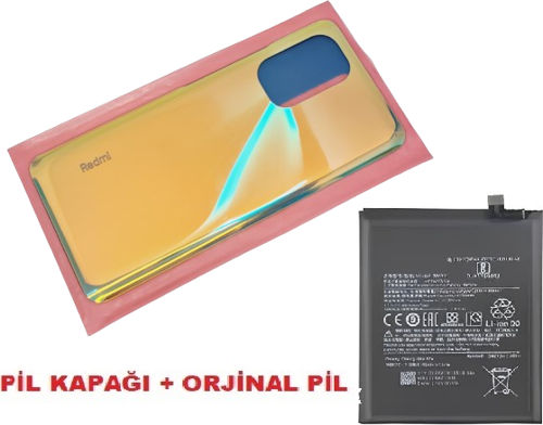 Xiaomi Poco F3 Arka Kapak Batarya Kapağı + PİL (CAM) GOLD