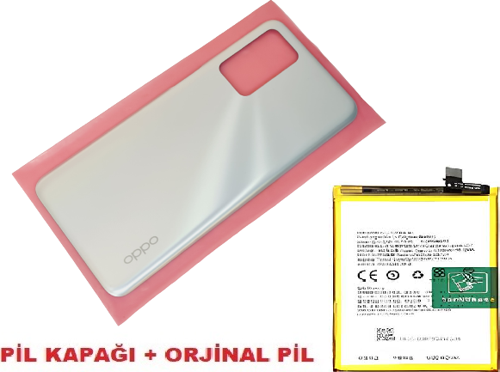 Oppo A16 Arka Pil Batarya Kapağı + PİL (CAM) BEYAZ