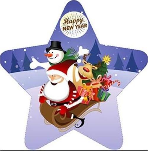 Kayak Ahşap Yıldız  Hediyelik Kart