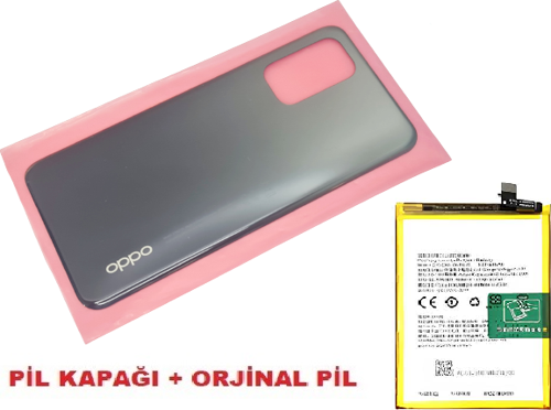 Oppo A54 Arka Pil Batarya Kapağı + PİL (CAM) SİYAH