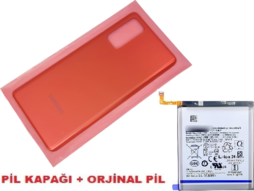 Samsung Galaxy S20 FE Arka Pil Batarya Kapağı + PİL (CAM) KIRMIZI