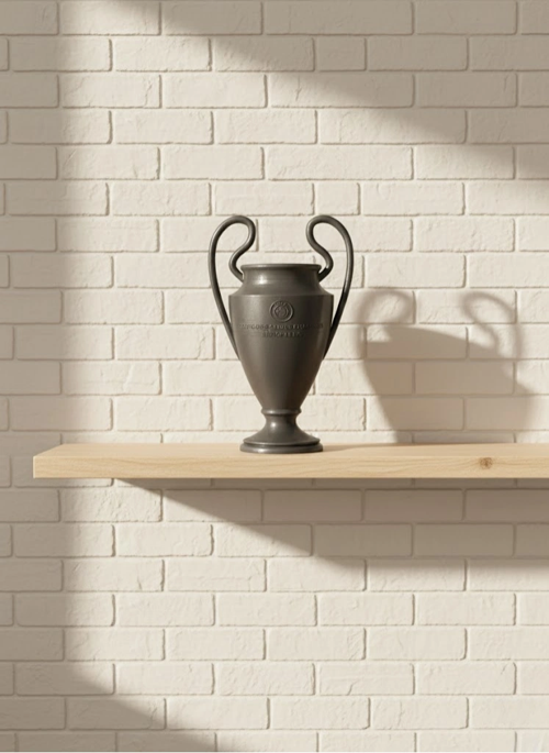 Füme Şampiyonlar Kupası 25cm Modern Dekor Ödül Biblo