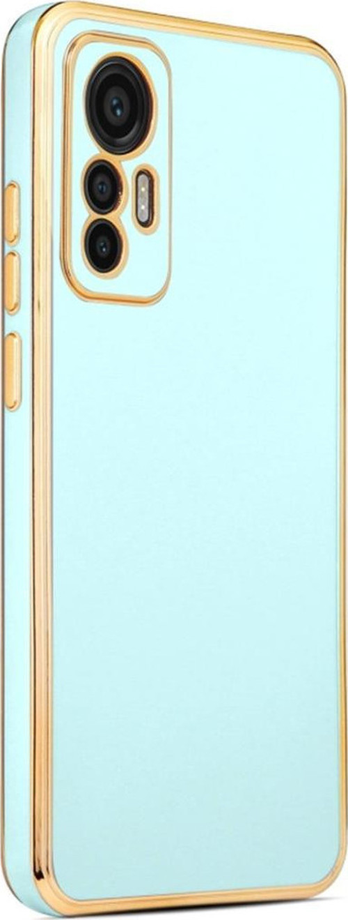 Xiaomi Mi 12 Lite Kılıf Kamera Korumalı Altın Kenar Tasarım Silikon