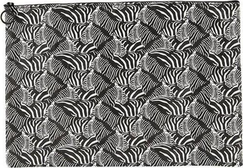 Clutch Çanta Zebra Deseni 32x22 Cm