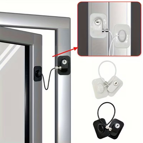 Büro Ev Ofis Çocuk Güvenliği için Siyah Halatlı Plaka Emniyet Kilidi