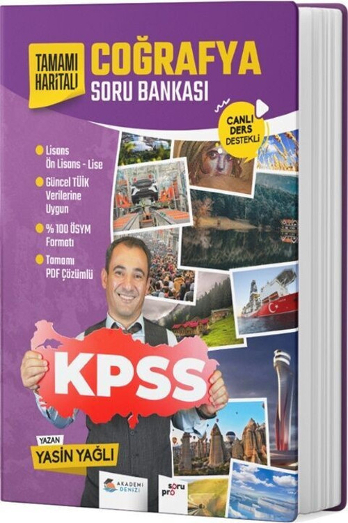 KPSS Coğrafya Tamamı Haritalı Soru Bankası Akademi Denizi
