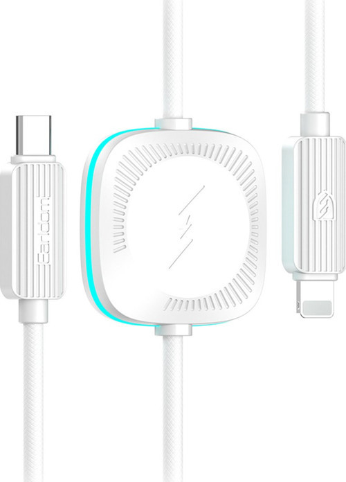 20W Type-C To Lightning Ve 2.5W Kablosuz Saat Şarj Çıkışlı 2İn1 Pd Hızlı Şarj Kablosu Apple Watch Şarj Cihazı
