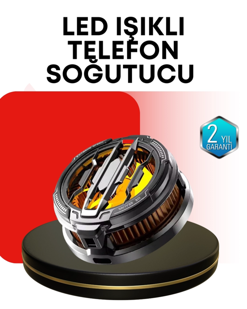 RGB Işıklı Sessiz Fanlı Telefon Soğutucu
