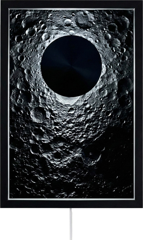 Lunar Eclipse Modern Işıklı Duvar Tablosu - Mat Siyah Çerçeve