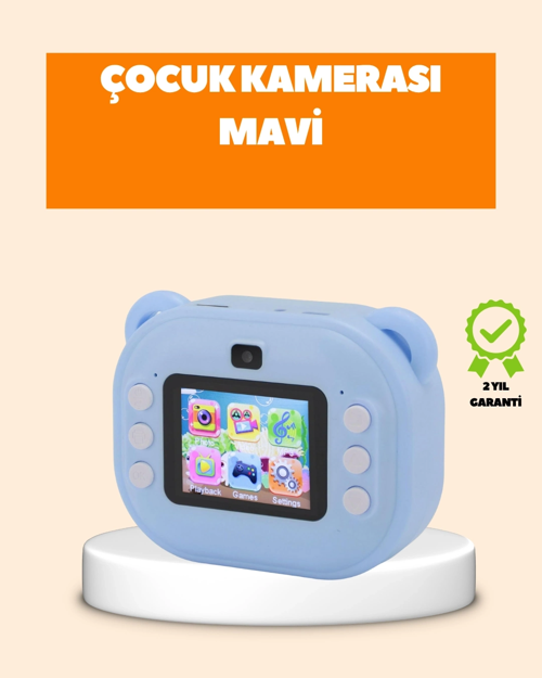 Termal Baskı Teknolojili Anında Fotoğraf Kamerası – 24MP Çift Lens, 32GB Hafıza