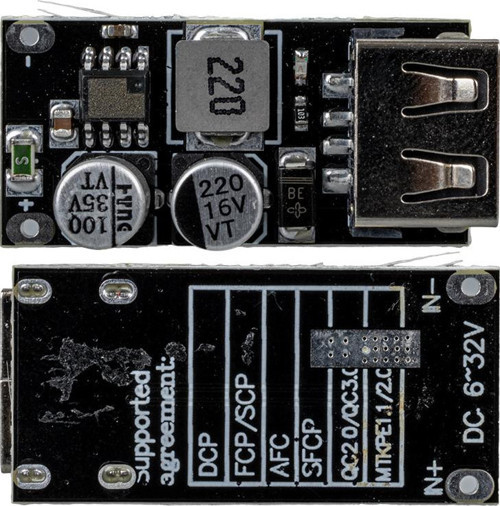 Usb Dc Step Down Modül Telefon Şarj 12V 24V To Q.C3.0 Usb Kart Devre