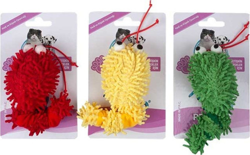 Tırtıklı Peluş Kedi Oyuncağı 16 Cm