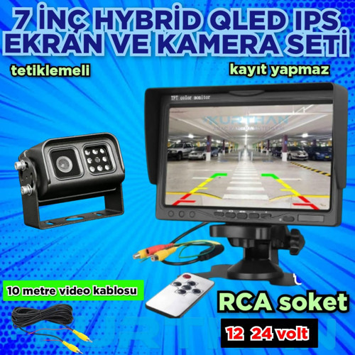 7 İNÇ IPS QLED EKRAN VE 1 ADET METAL KASA KAMERA 12 - 24 V