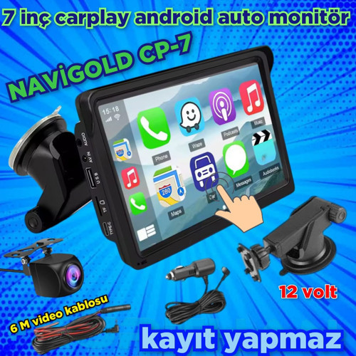 OTOMOBİL 7 İNÇ DOKUNMATİK ANDROİD AUTO CARPLAY EKRAN AUX-BT-FM-SD 12 VOLT