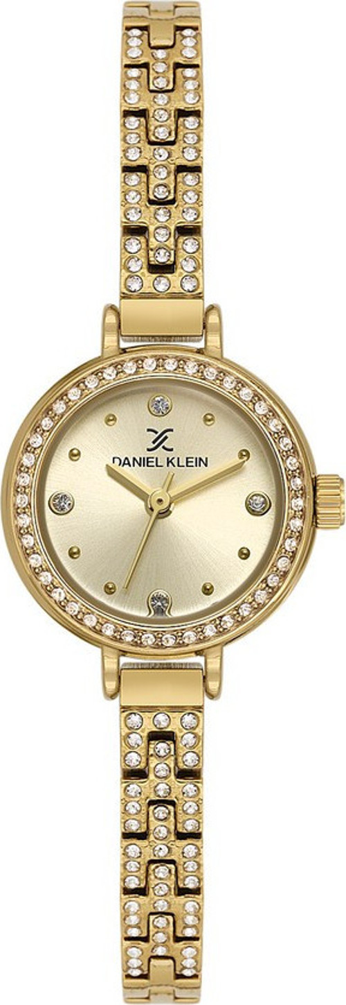 DANIEL KLEIN DK.13.10115-3 ALTIN KAPLAMA TAŞLI KADIN KOL SAATİ