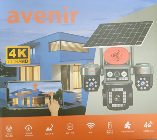 Av-S445 8 Mp Solar 4K Güneş Enerjili Gece Görüşlü Güvenlik Kamerası